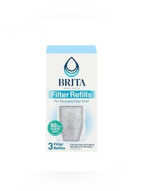 Brita Refillable Water Filter Refill Packs for Pitchers and Dispensers, BPA-Free